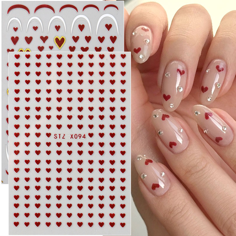 Nail Art Valentines Day - 2 stks Mini Liefde Hart Nail