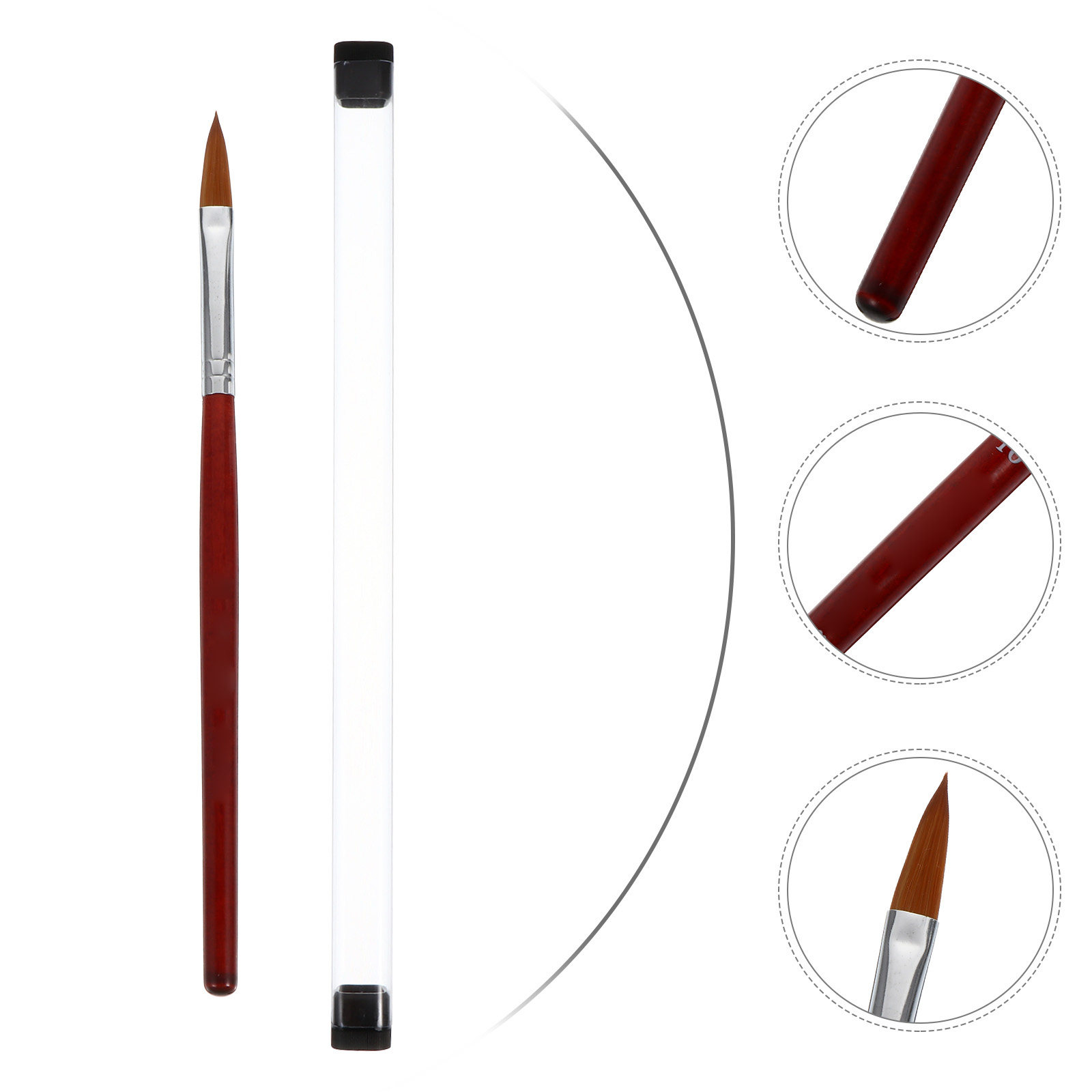 Nail Art Natural - Ergonomische nagelkunstpenborstel voor professionele manicure, nagelverlenging,