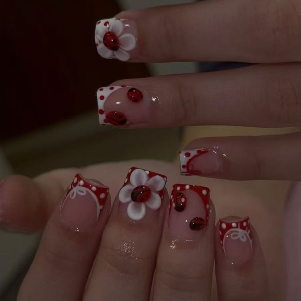 Nail Art Design - 24 stuks per set. Rechthoekige 3D