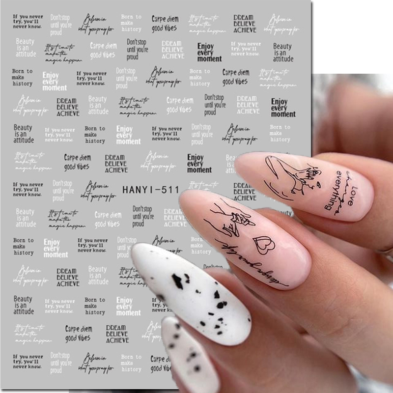 Nail Art Valentines Day - 3D Nail Art Decals Valentijnsdag Letters