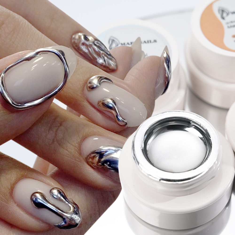 Nail Art Glossy - 5ml Zilver Goud Metallic Gel Nagellak