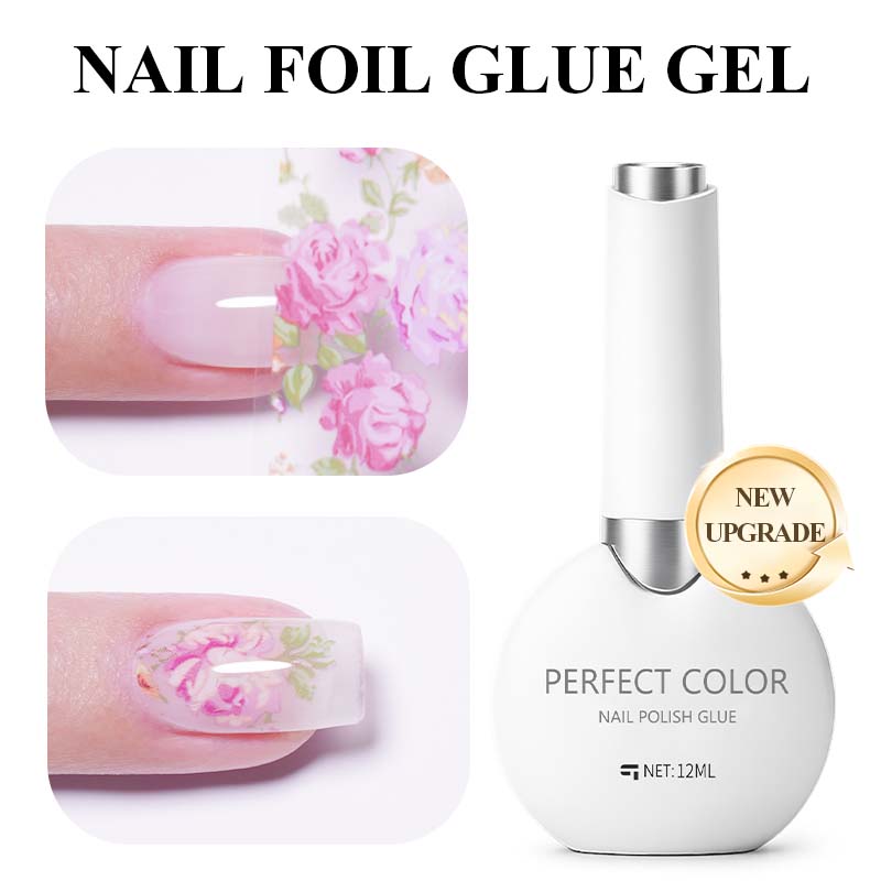 Nail Foil Transfer - PERFECTE KLEUR 12ml Nagelfolie Lijm Gel,