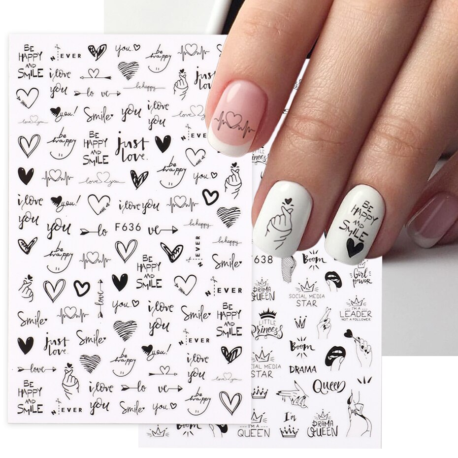 Nail Art Valentines Day - 2 stuks Hart Liefde Ontwerp 3D