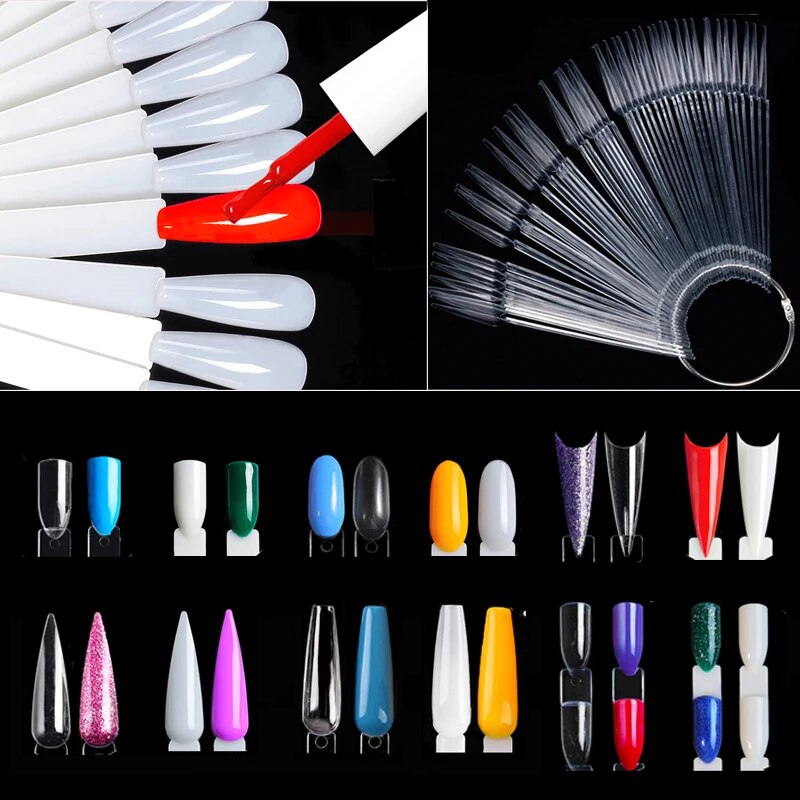Nail Art Natural - Nageldisplay Sticks Heldere natuurlijke kleuren Nagelstaalgrafiek