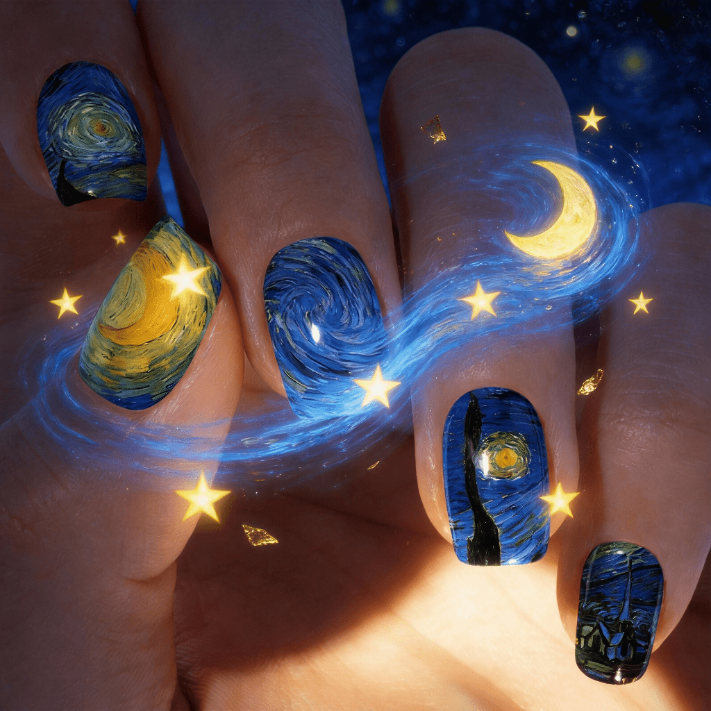 24 stuks medium vierkante vint - Nail Art Van Gogh recensie en prijs