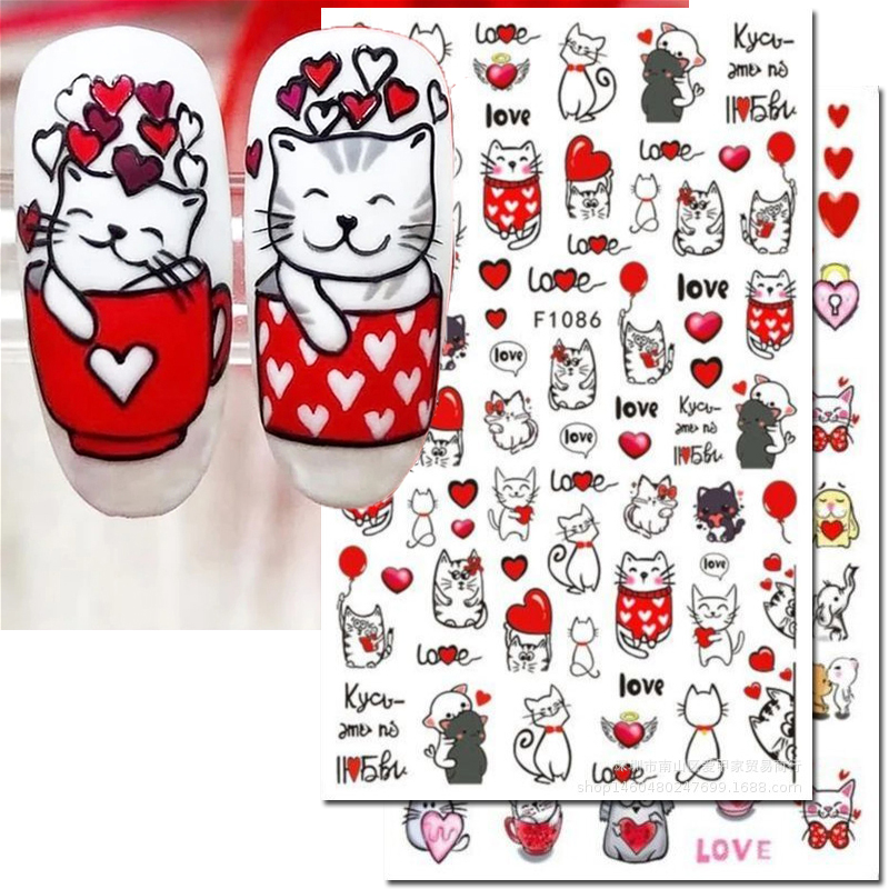 3D Nail Art Decals Valentijnsd - Nail Art Valentines Day recensie en prijs
