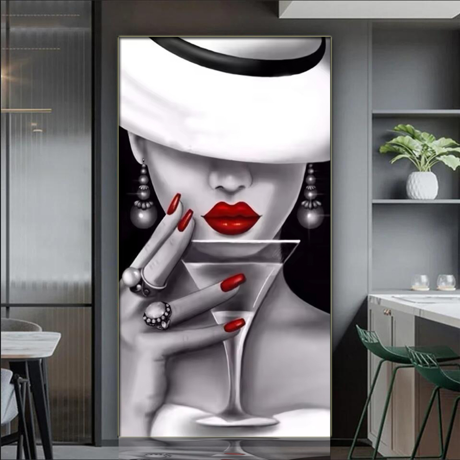 Elegante vrouw volledige diama - Nail Art Valentines Day recensie en prijs