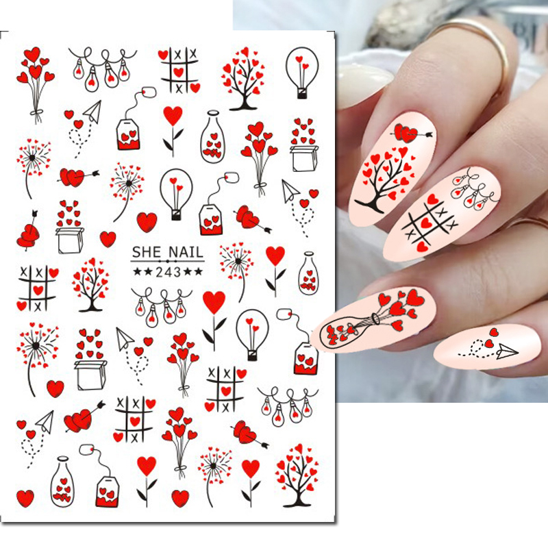3D Nail Art Decals Geometrisch - Nail Art Valentines Day recensie en prijs