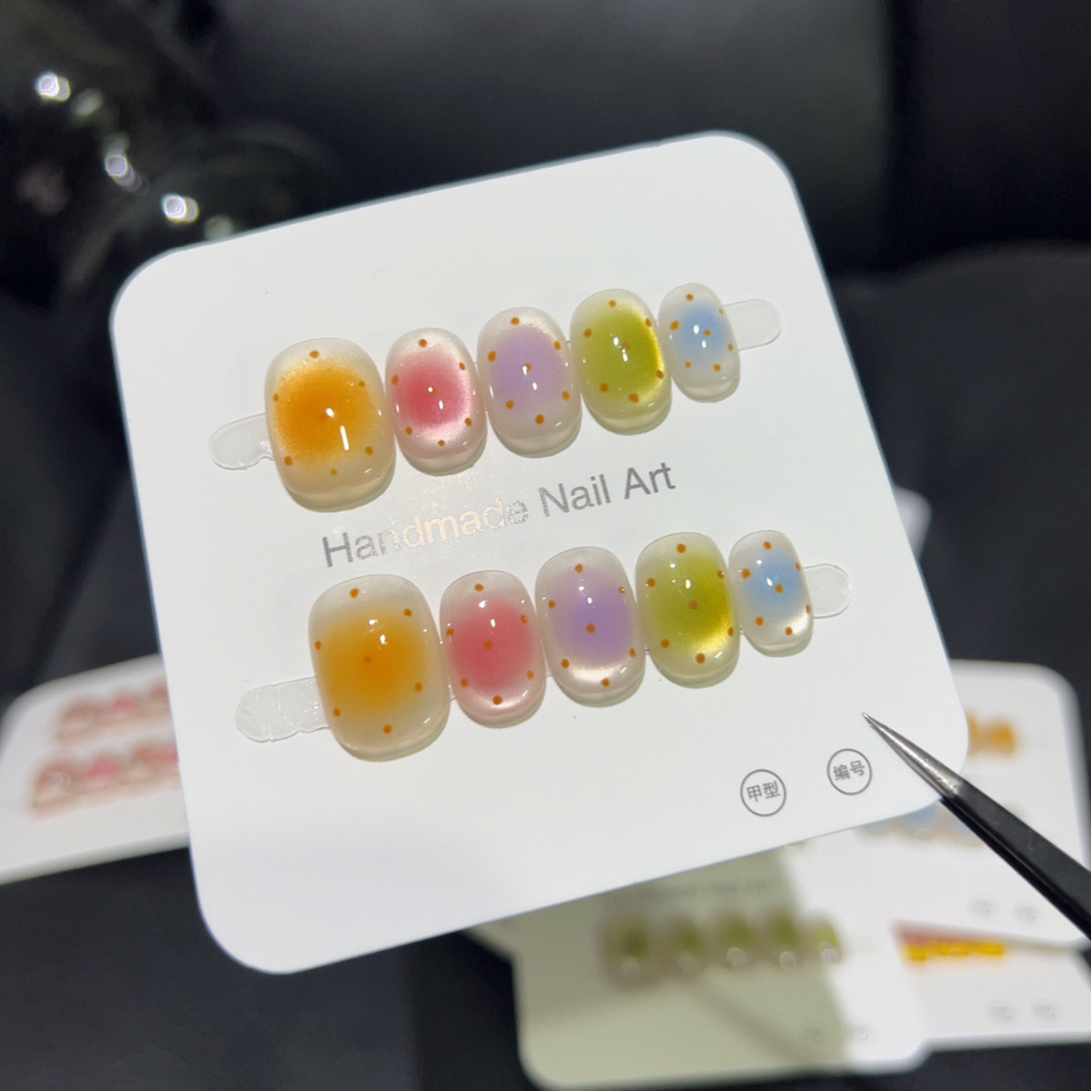 10 STKS Kleurrijke Korte Vierk - Nail Art Glossy recensie en prijs