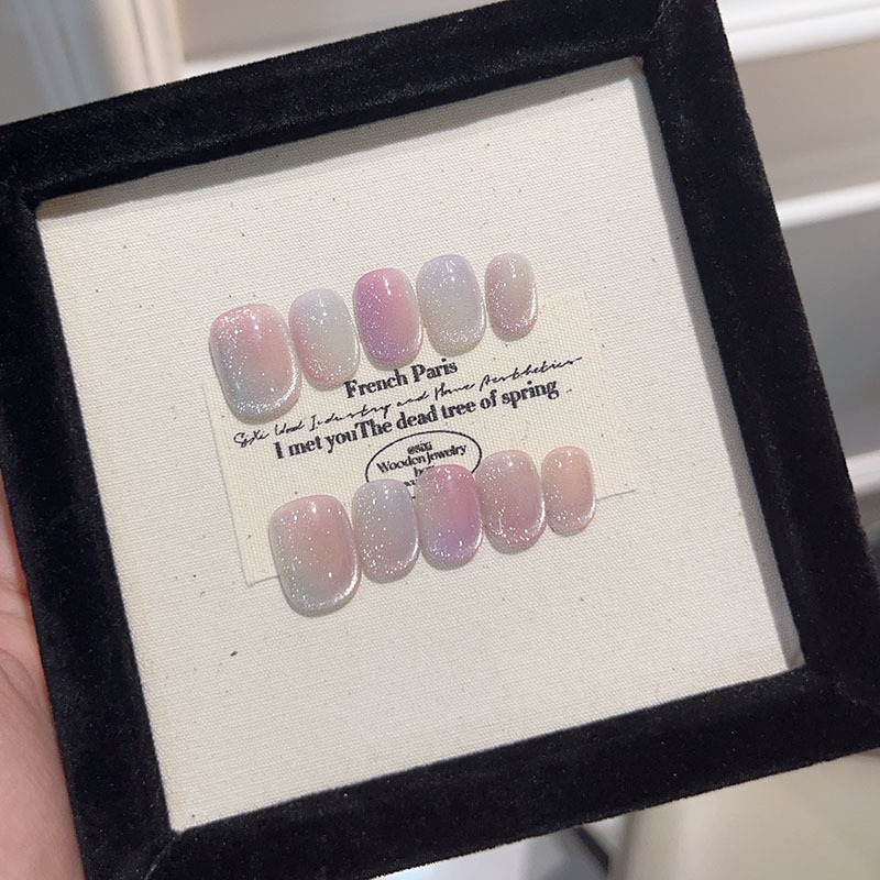 10 STKS Kleurrijke Korte Vierk - Nail Art Glossy recensie en prijs