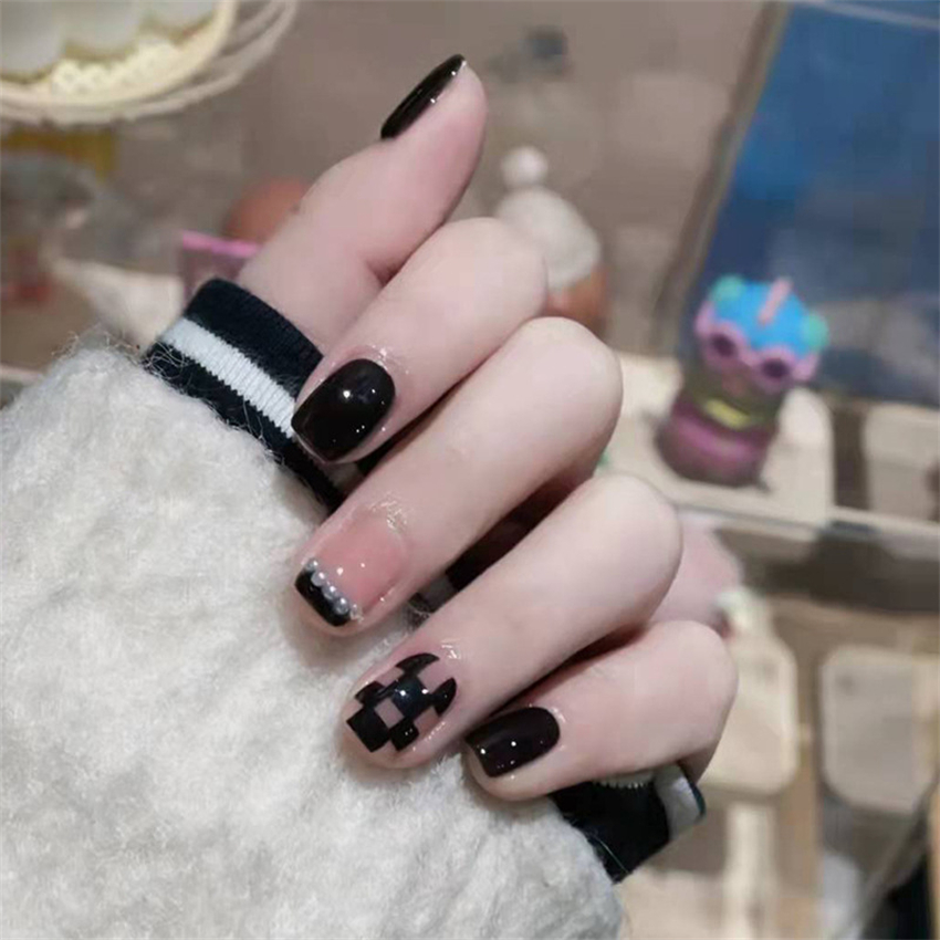 24 STKS Korte Acryl Gouden Har - Nail Art Glossy recensie en prijs