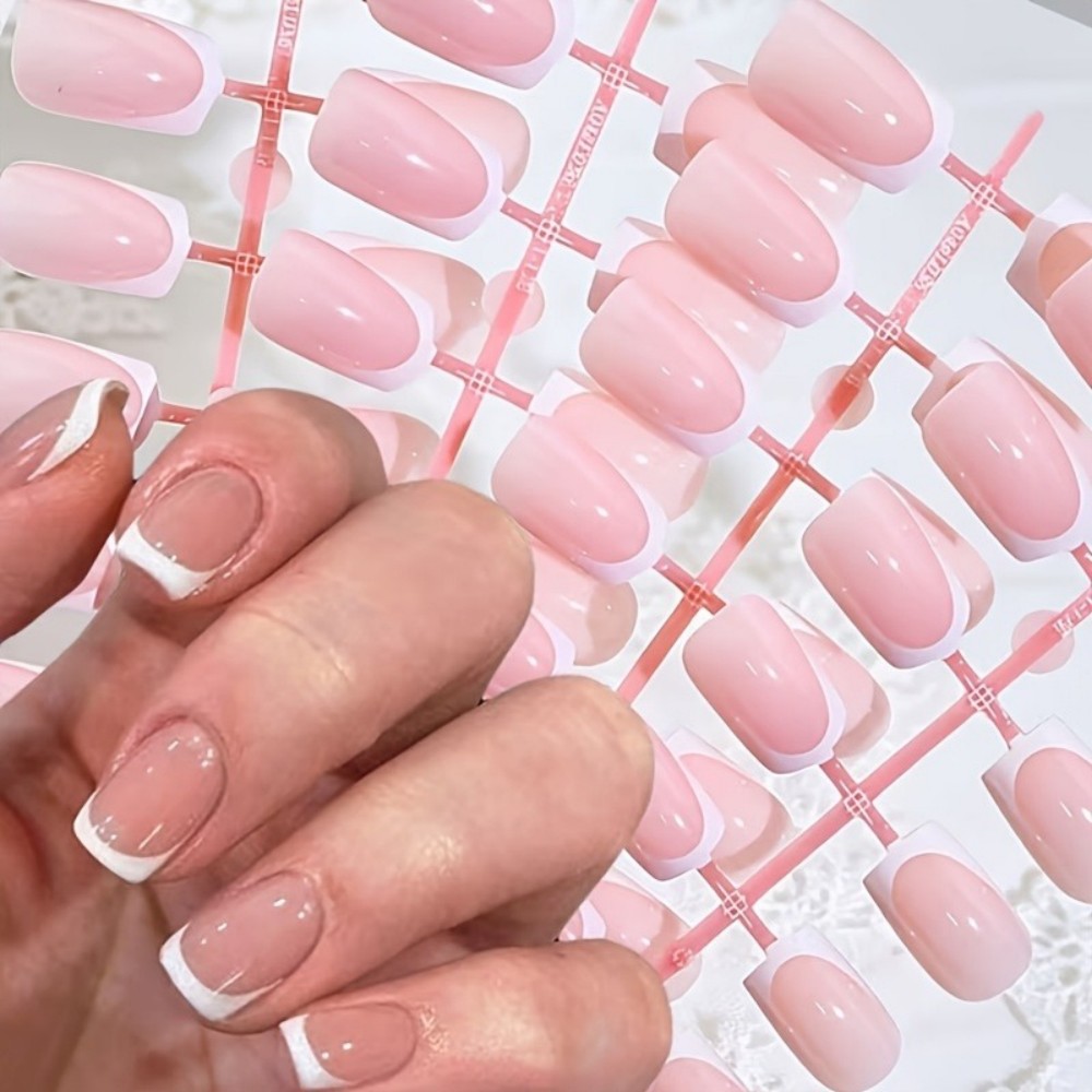 120 stuks korte vierkante Fran - Nail Art Glossy recensie en prijs