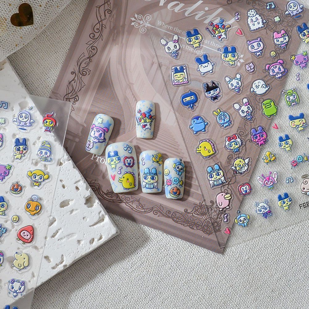 Tamagotchi Cartoon 3D Reliëf N - Nail Art Design recensie en prijs