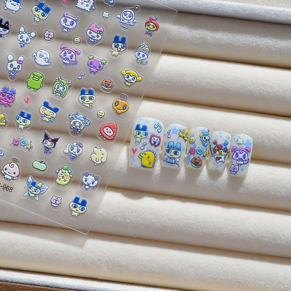 Tamagotchi Cartoon 3D Reliëf N - Nail Art Design recensie en prijs