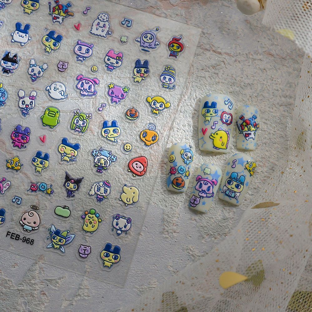 Tamagotchi Cartoon 3D Reliëf N - Nail Art Design recensie en prijs