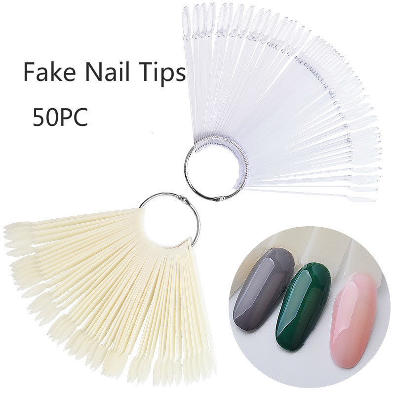 50 Stuks Kleur Card Nail Tips  - Nail Art Natural recensie en prijs