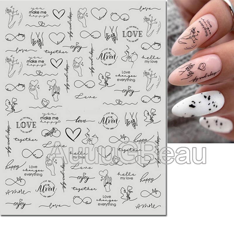 3D Nail Art Decals Valentijnsd - Nail Art Valentines Day recensie en prijs