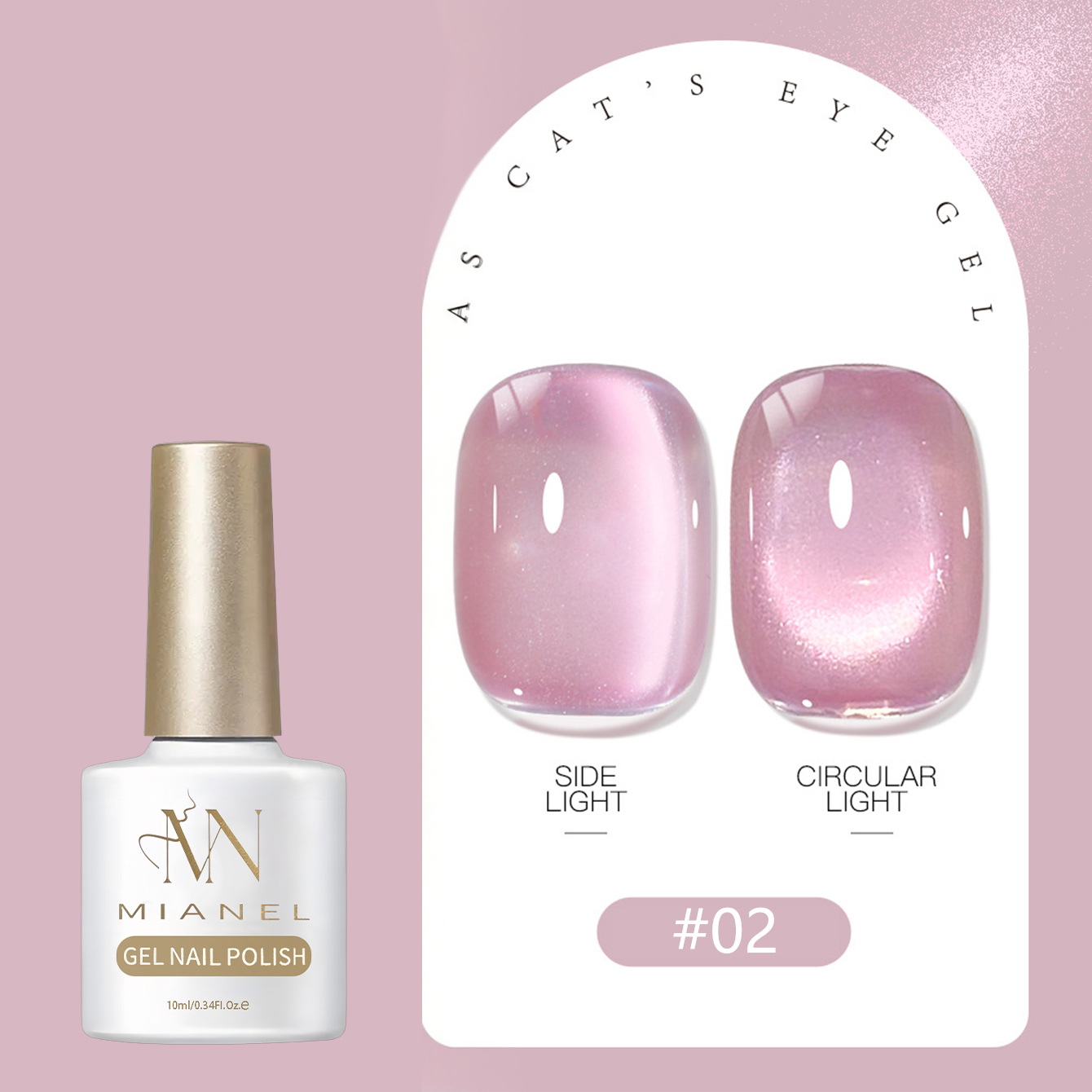 MIANEL Sheer Peach Nude Pink C - Nail Art Cat Eye Pink recensie en prijs