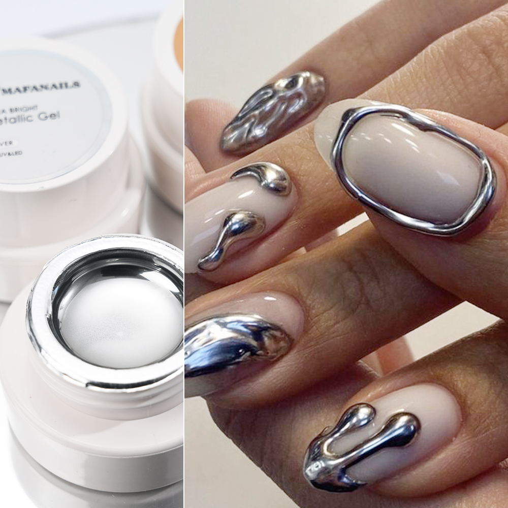 5ml Zilver Goud Metallic Gel N - Nail Art Glossy recensie en prijs