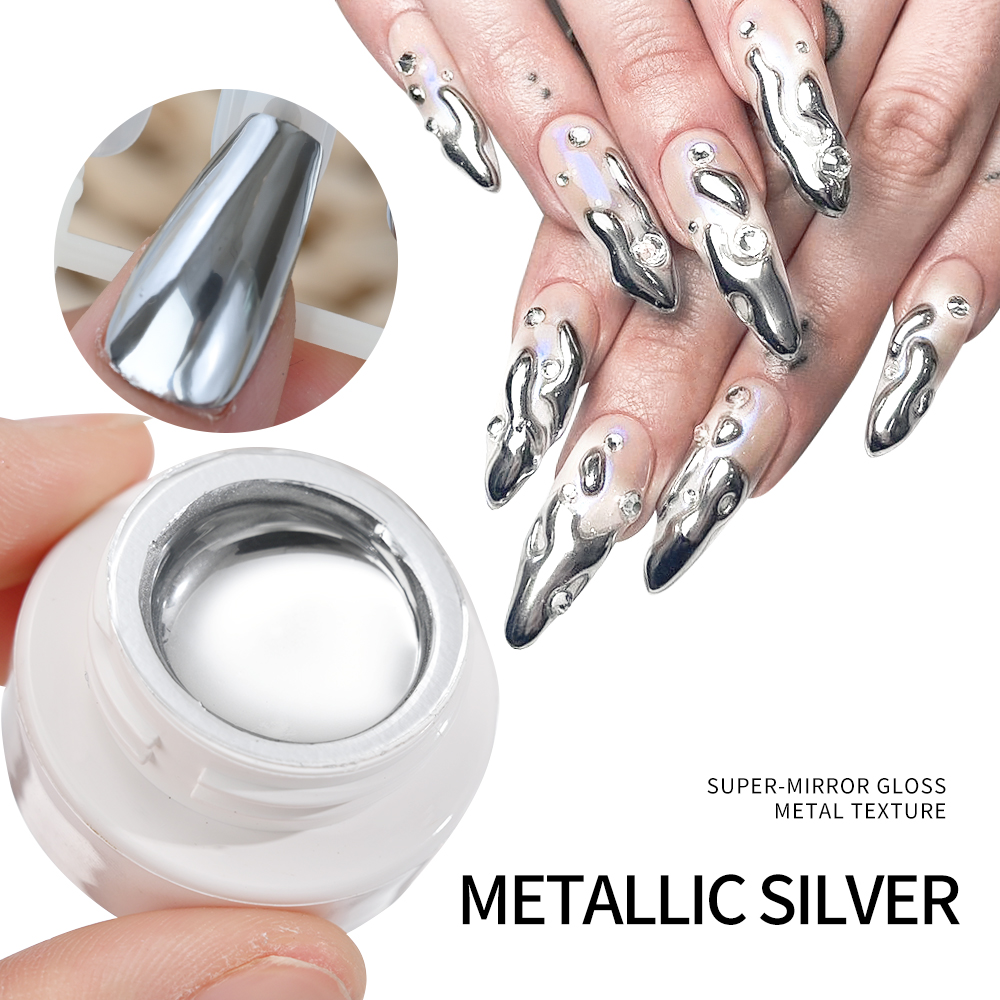 5ml Zilver Goud Metallic Gel N - Nail Art Glossy recensie en prijs