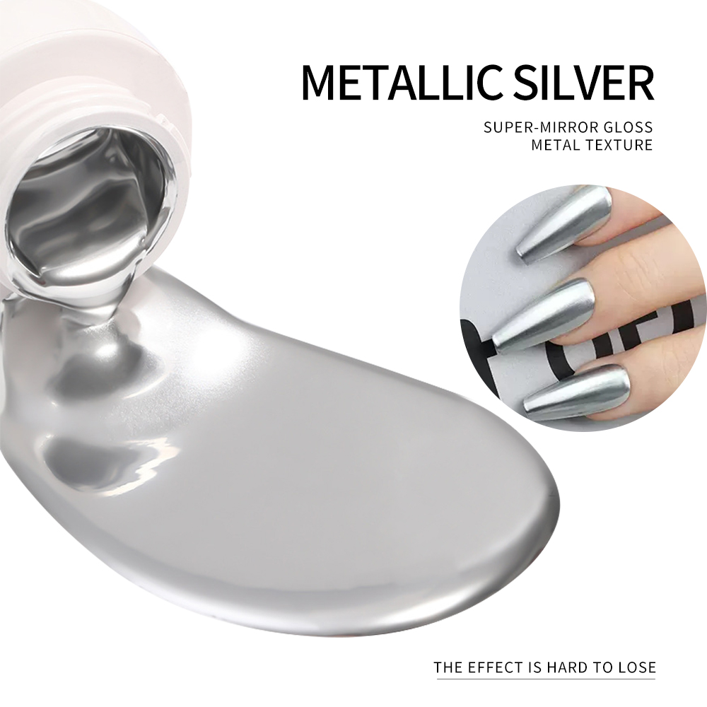 5ml Zilver Goud Metallic Gel N - Nail Art Glossy recensie en prijs