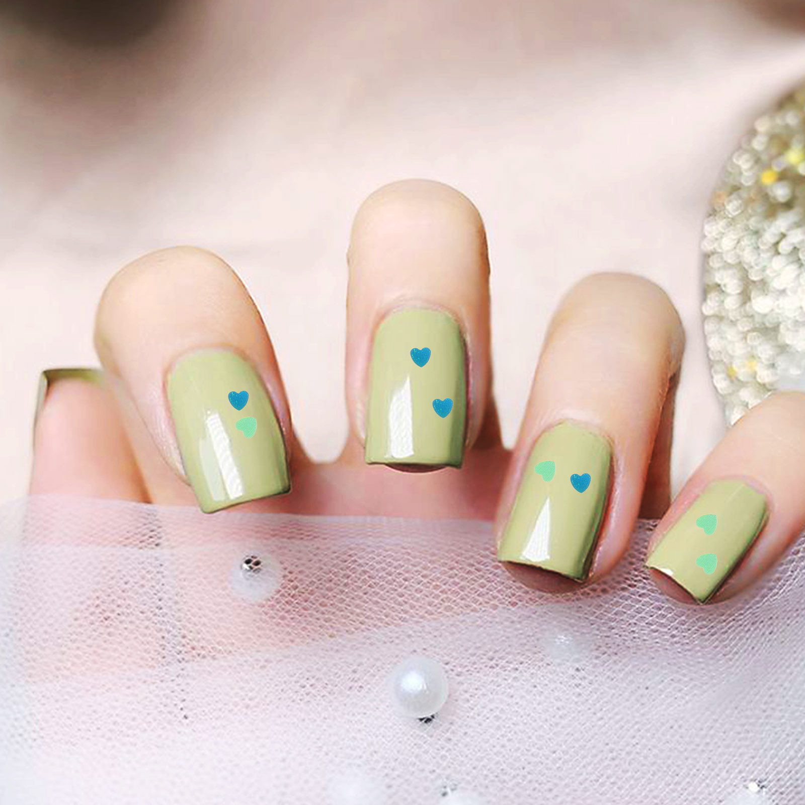 1Set Shining Heart Nail Paille - Nail Art Valentines Day recensie en prijs