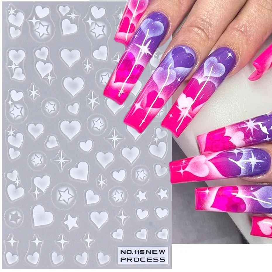 2 stks 3D Hart Ster Nagelstick - Nail Art Valentines Day recensie en prijs