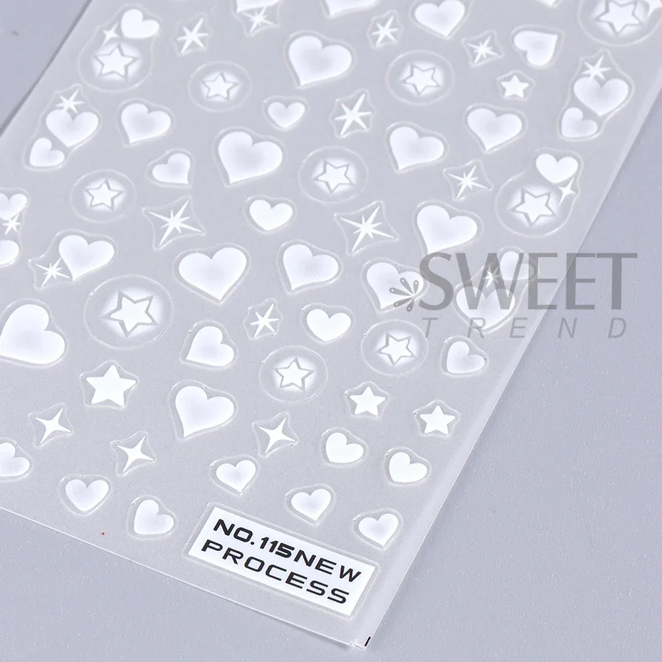 2 stks 3D Hart Ster Nagelstick - Nail Art Valentines Day recensie en prijs
