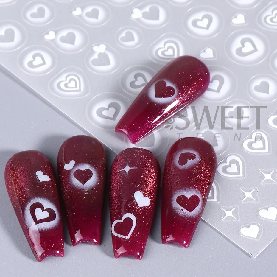 2 stks 3D Hart Ster Nagelstick - Nail Art Valentines Day recensie en prijs