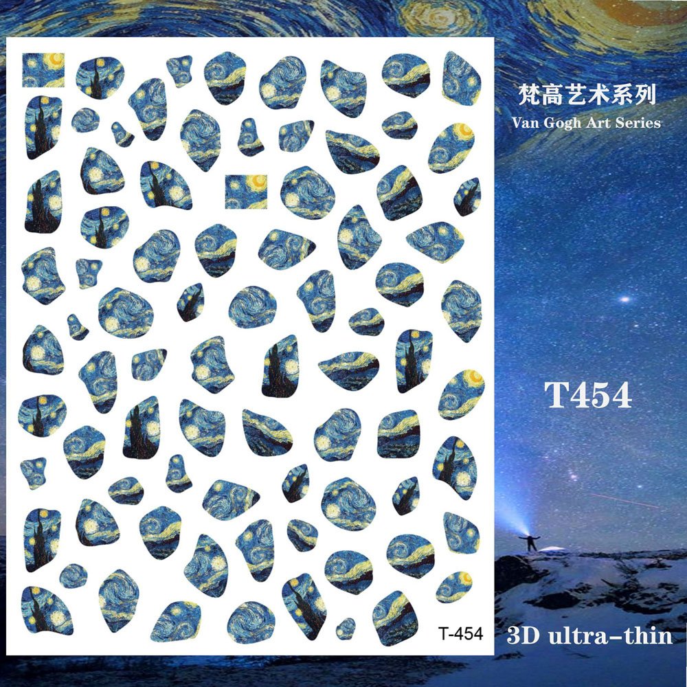 1pcs Van Gogh Night Romantisch - Nail Art Van Gogh recensie en prijs
